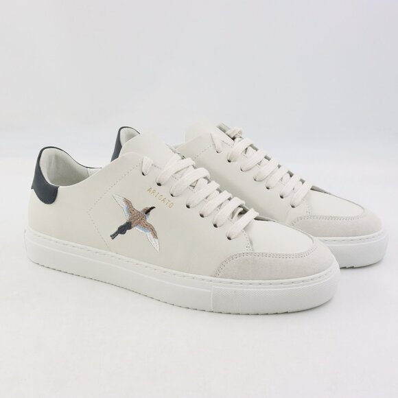 NWOB Axel Arigato Clean 90 B Bird Sneakers in White/Dark Blue US